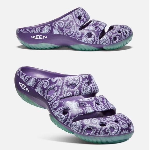 Keen Shoes Keen Yogui Arts Sandals Clogs Purple Paisley Glow Poshmark